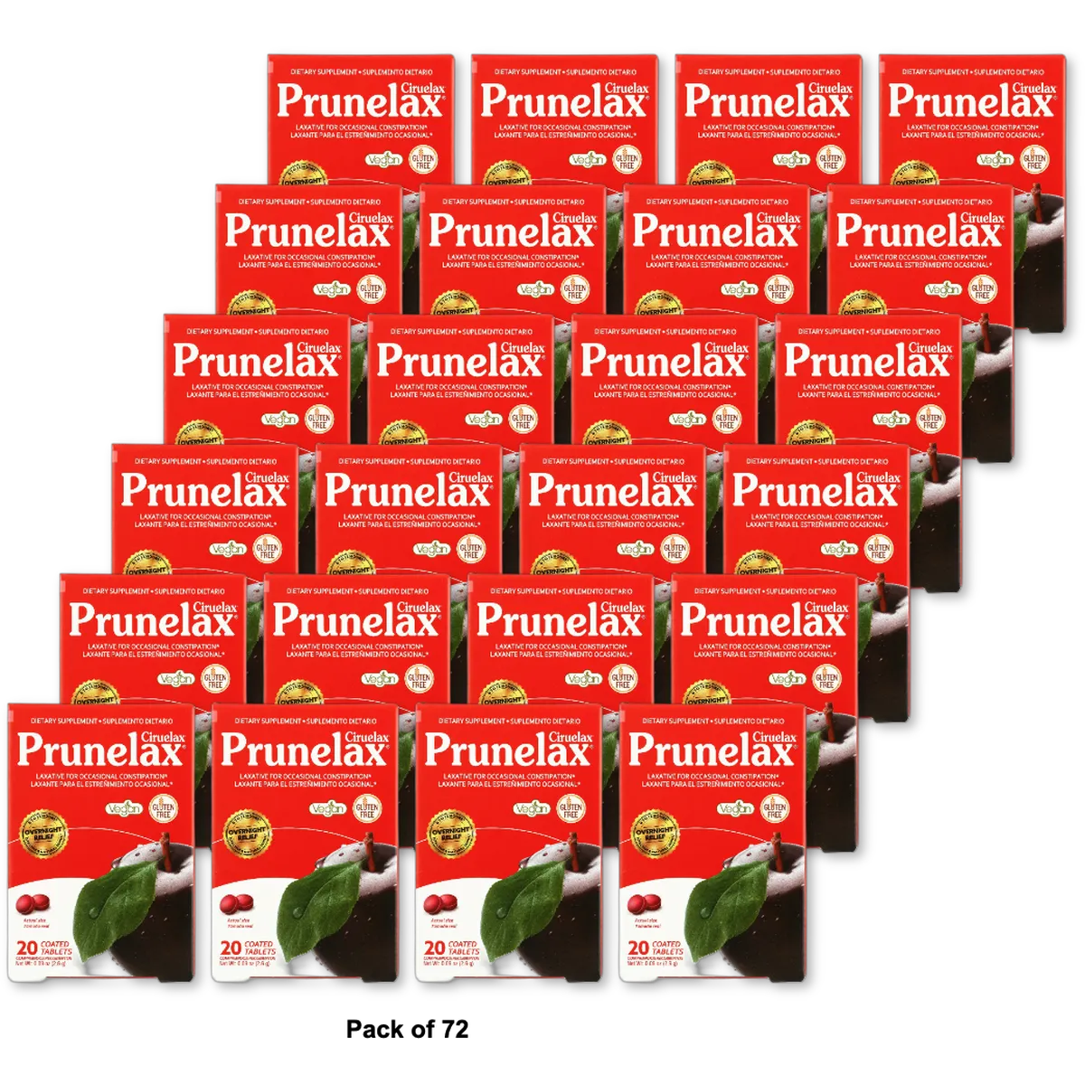 Prunelax Ciruelax Minitabs Natural Laxative Coated Tablets 0.09Oz (Pack Of 72)