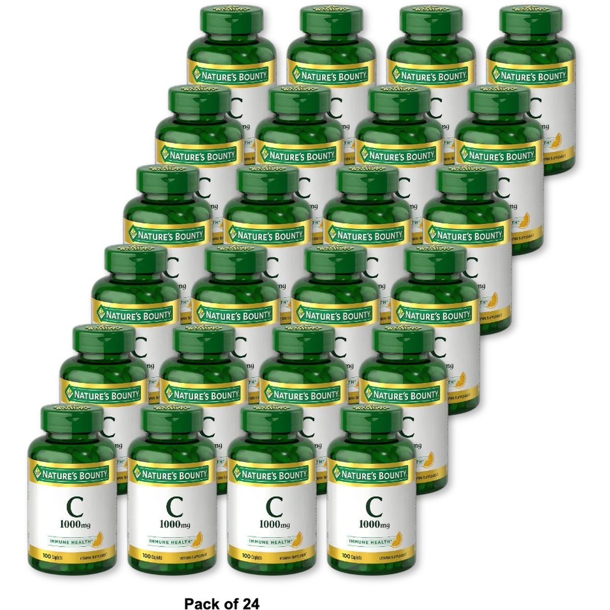 Natures Bounty Pure Vitamin C 1000Mg Caplets 4.8Oz (Pack of 24)