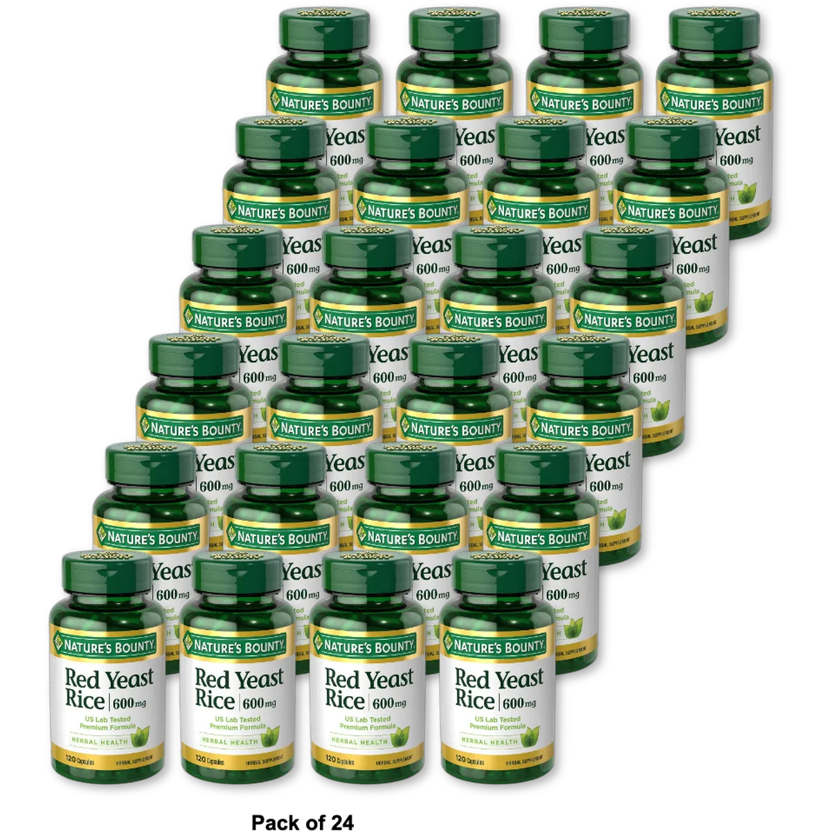 Natures Bounty Red Yeast Rice 600 Mg Capsules120 Ea 4Oz (Pack of 24)