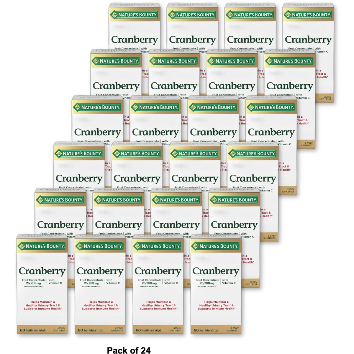 Natures Bounty Triple Strength Natural Cranberry With Vitamin C Softgels60 Ea (Pack of 24)