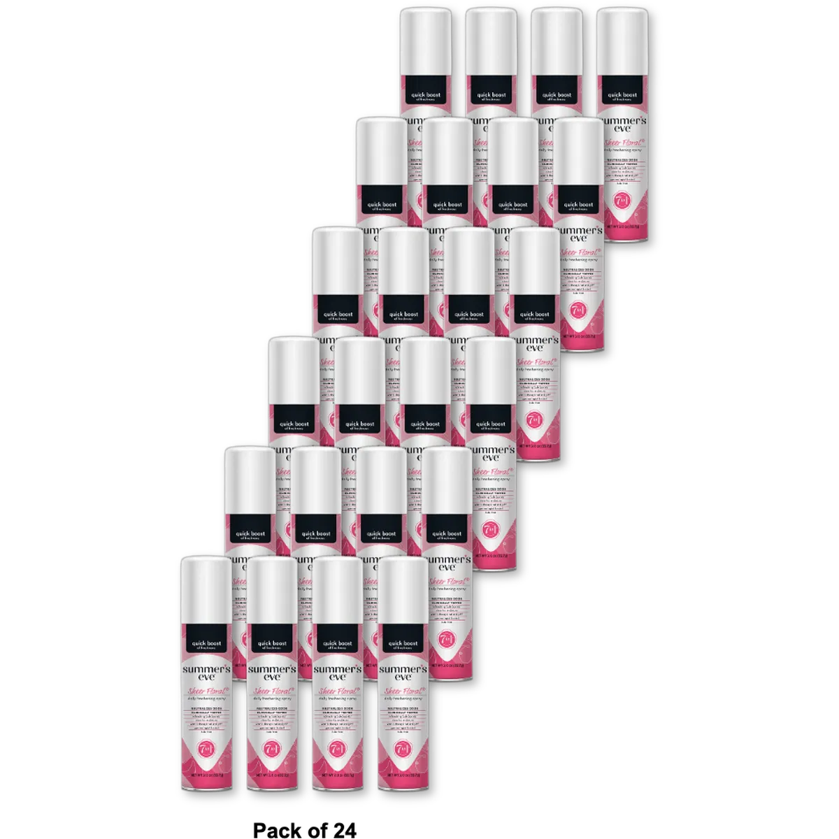 Summers Eve Freshening Spray Deodorant Sheer Floral 2Oz (Pack of 24)