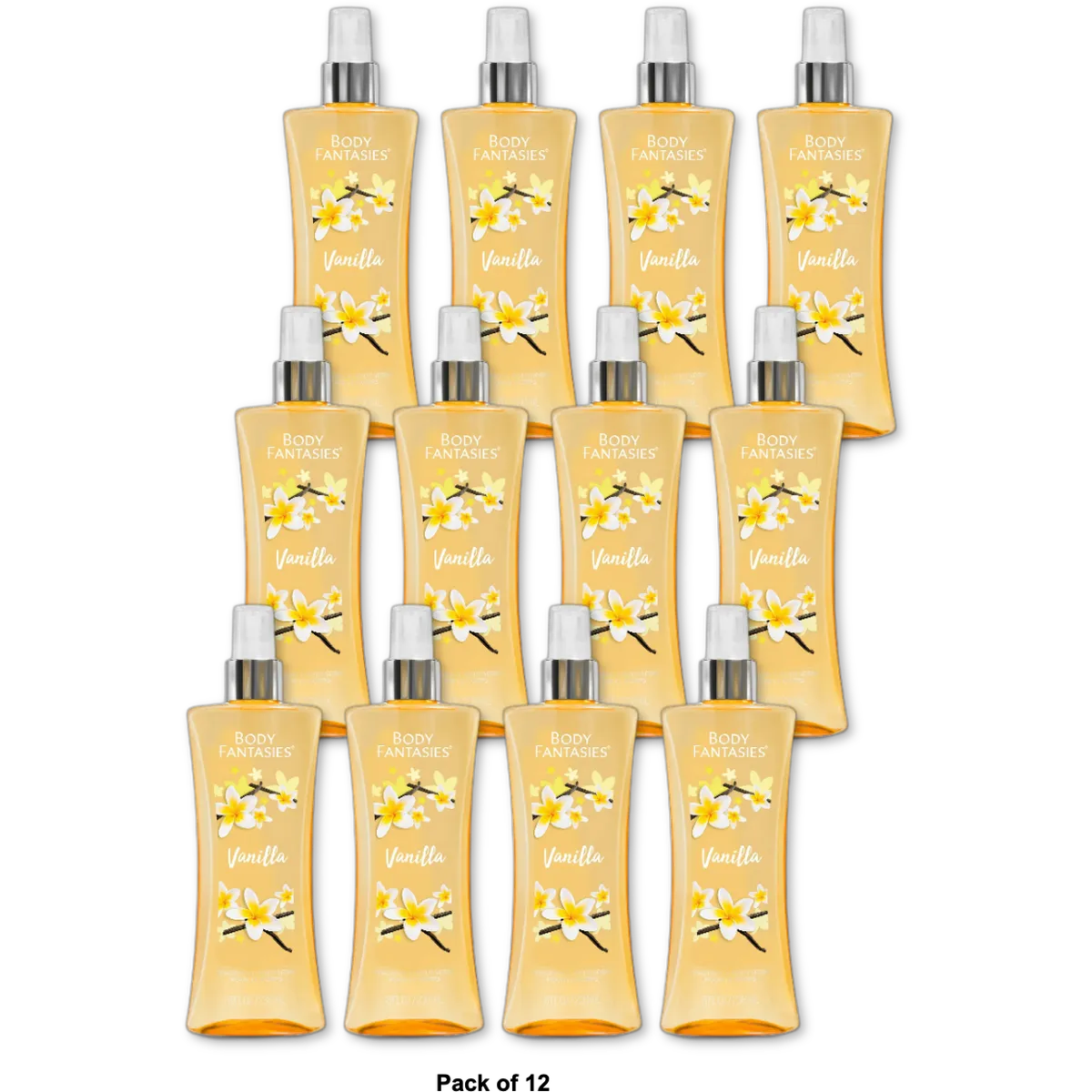 Body Fantasies Signature Fragrance Body Spray Vanilla 8Oz (Pack of 12)