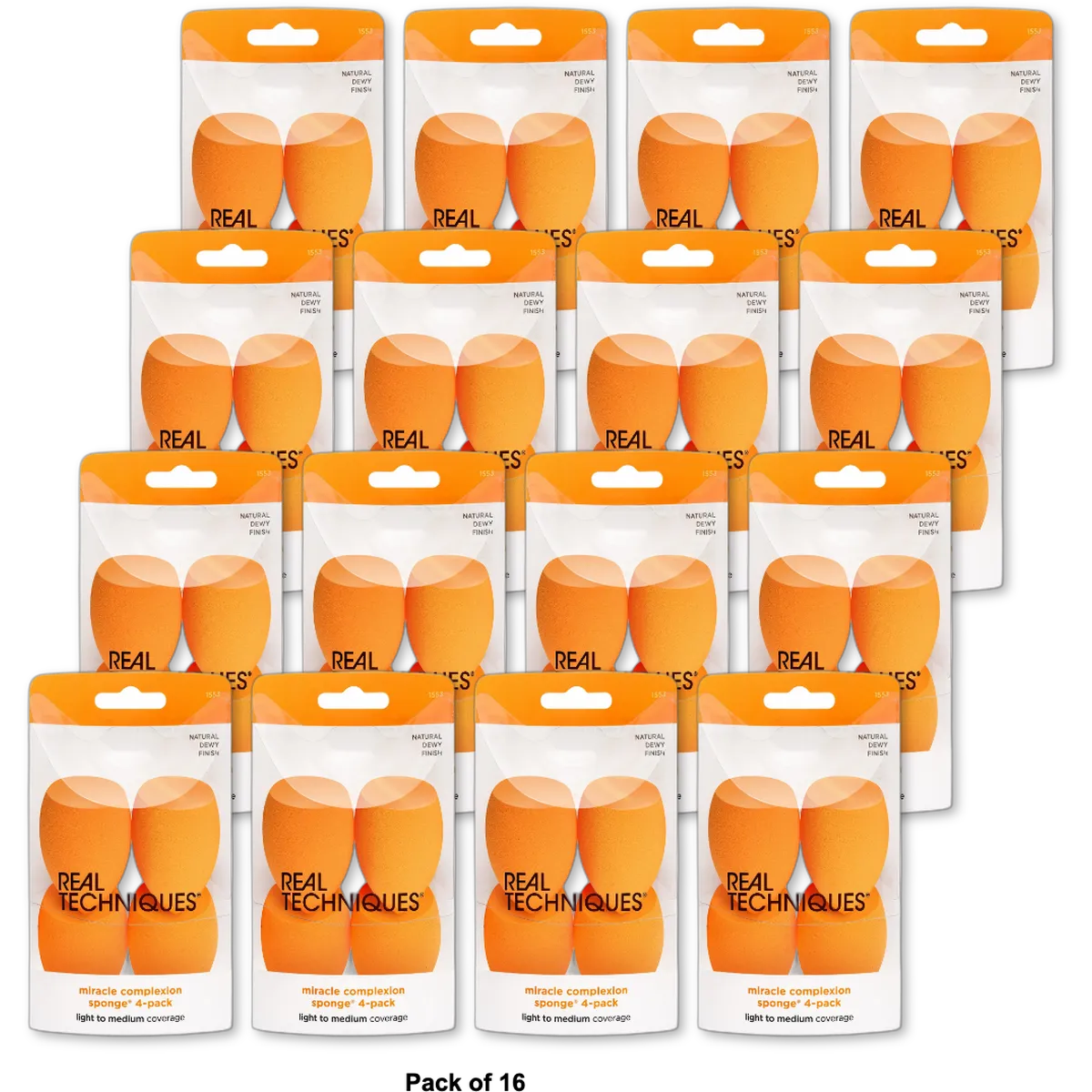 Real Techniques Miracle Complexion Sponge 0.88Oz(Pack Of 16)