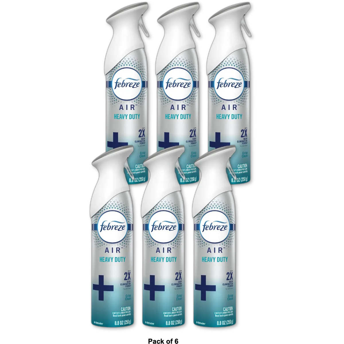 Febreze Air Freshener Dog Cleanup Heavy Duty Crisp Clean 8.8Oz (Pack of 6)