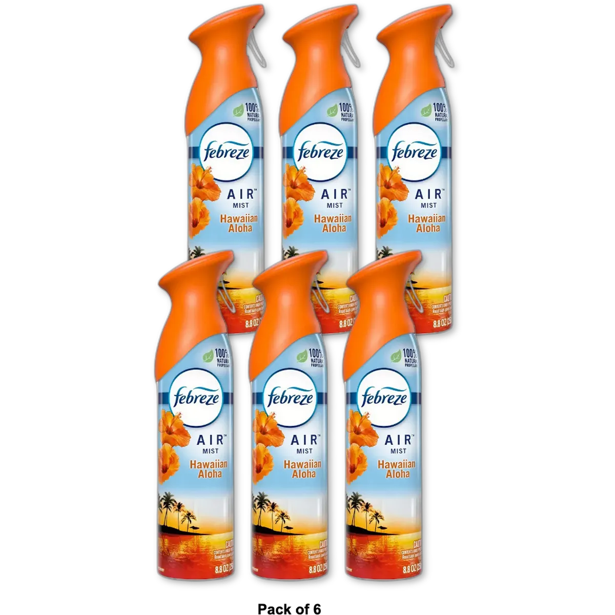 Febreze Air Mist Hawaiian Aloha Air Freshener 8.8Oz (Pack of 6)
