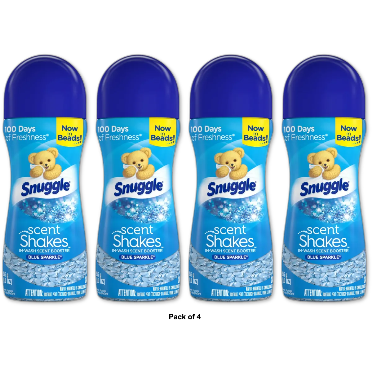 Snuggle In Wash Scent Booster Beads Blue Sparkle 19Oz (Pack of 4)