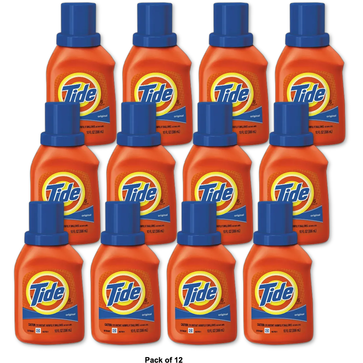 Tide Liquid Laundry Detergent Original Scent 6 Loads 10Oz (Pack of 12)