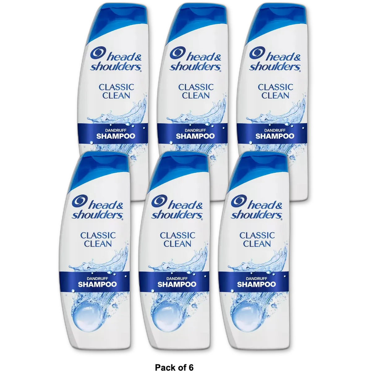 Head and Shoulders Classic Clean Dandruff Shampoo 13.5Oz (Pack of 6)