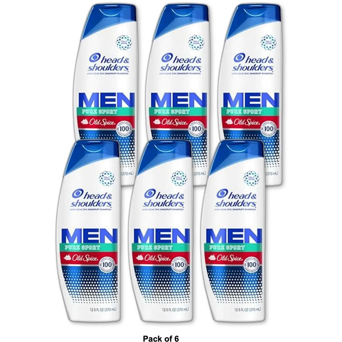 Head and Shoulders Mens Dandruff Shampoo Old Spice Swagger 12.5Oz (Pack of 6)