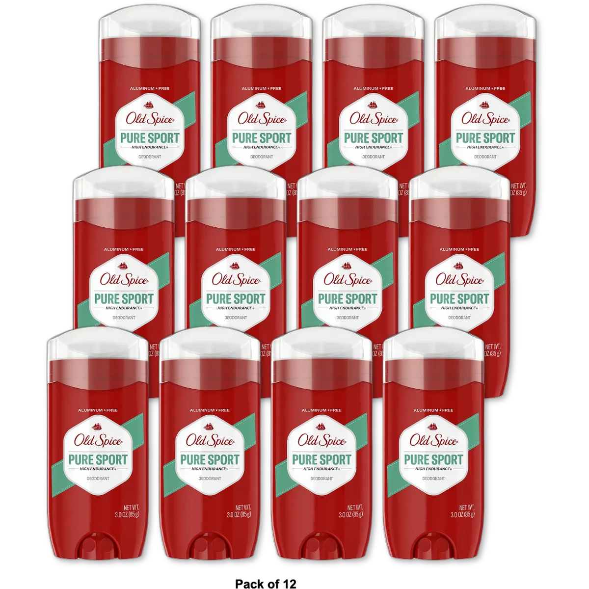 Old Spice High Endurance Deodorant Pure Sport3Oz (Pack of 12)