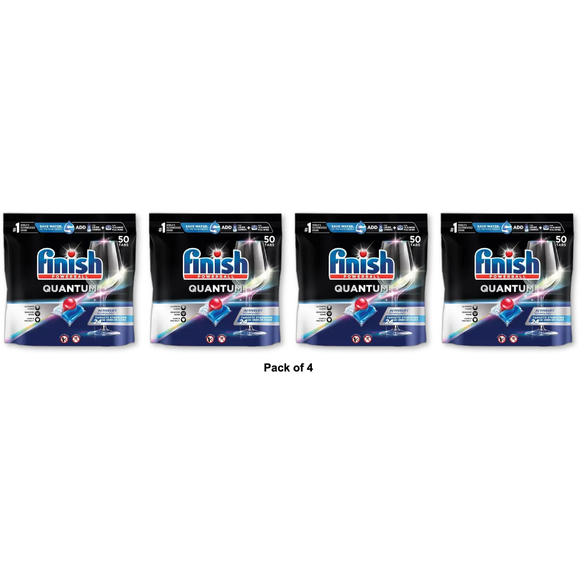 Finish Quantum Powerball Dishwasher Pods 33.12oz (Pack of 4)
