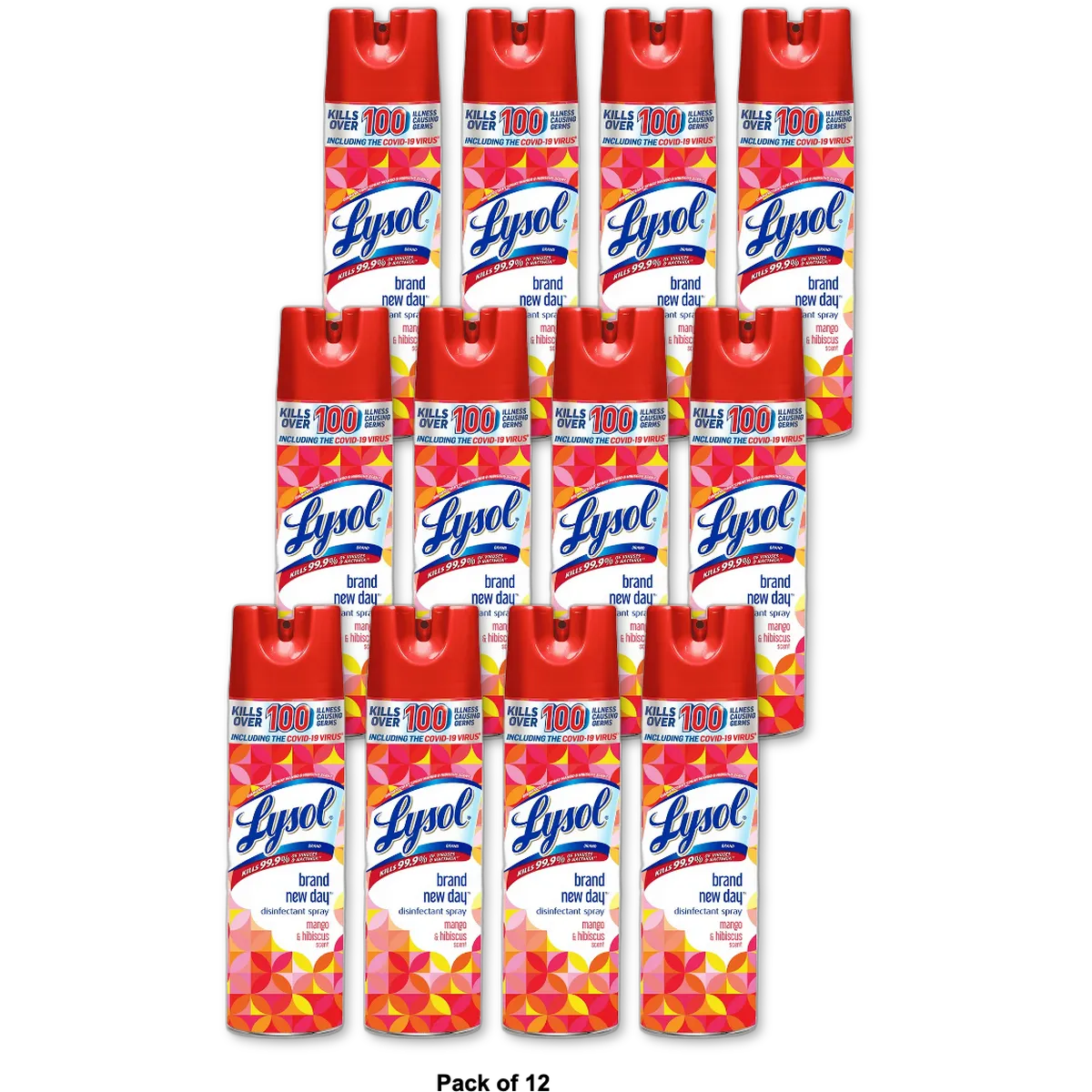 Lysol Disinfectant Sanitizing and Antibacterial Spray 19Oz (Pack of 12)