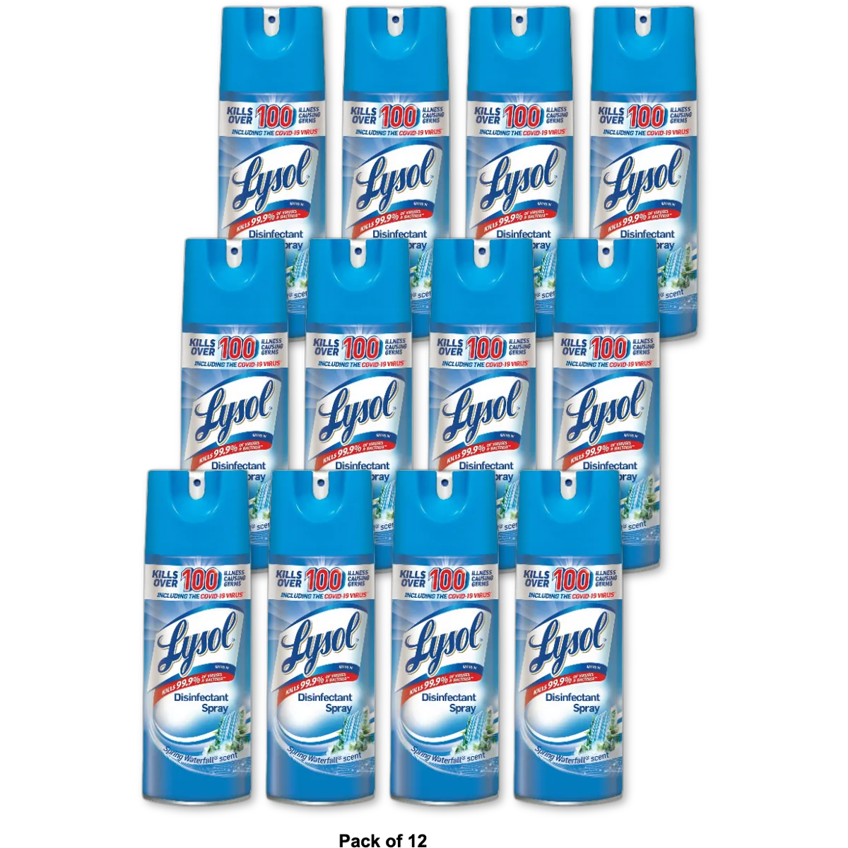 Lysol Disinfectant Spray Spring Waterfall12Oz (Pack of 12)