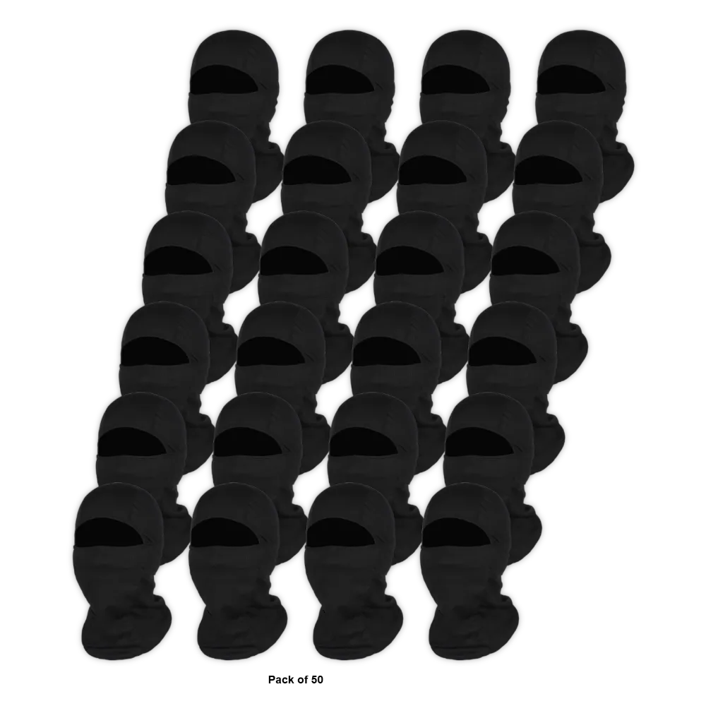 GC Basic Face Cover Adult Black/Black (Pack of 50)