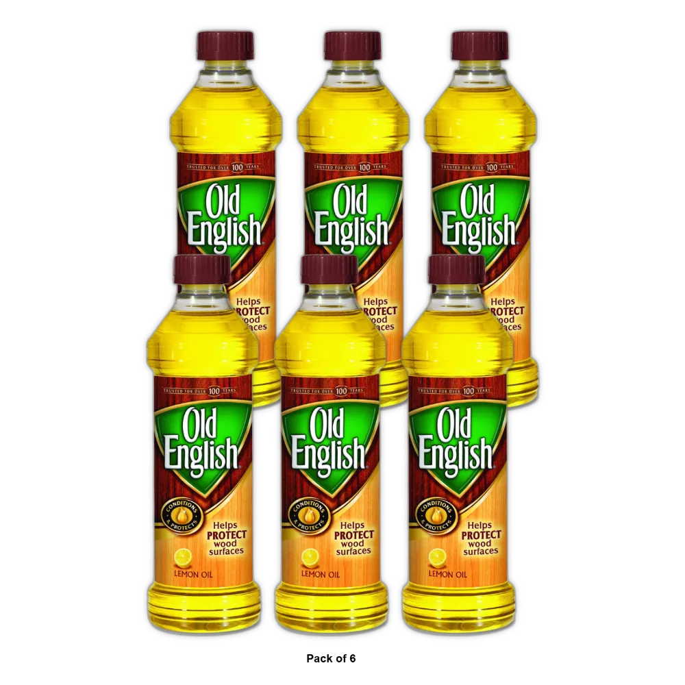 Old English Wood Conditioner and Cleaner Lemon Oil 16Oz (Pack of 6)
