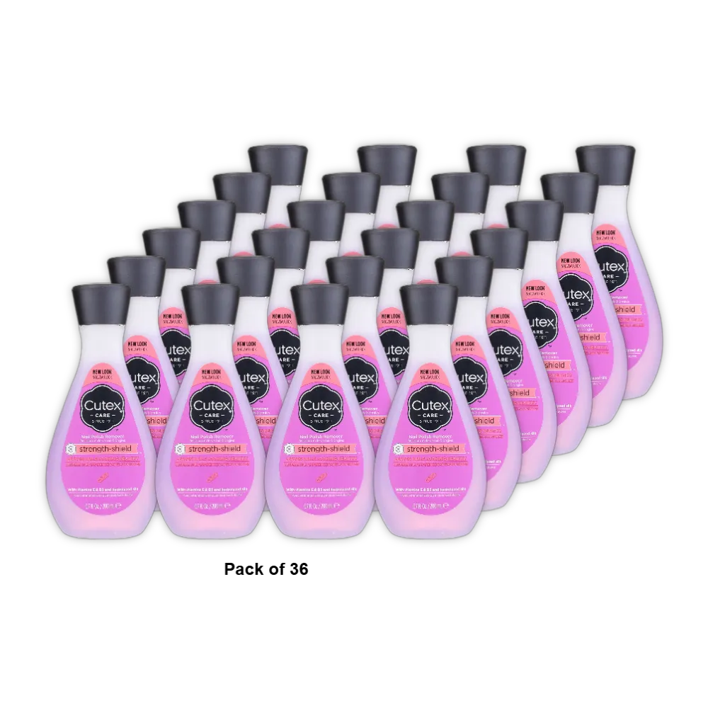 Cutex Strength Shield Nail Polish Remover 6.7Oz (Pack of 36)