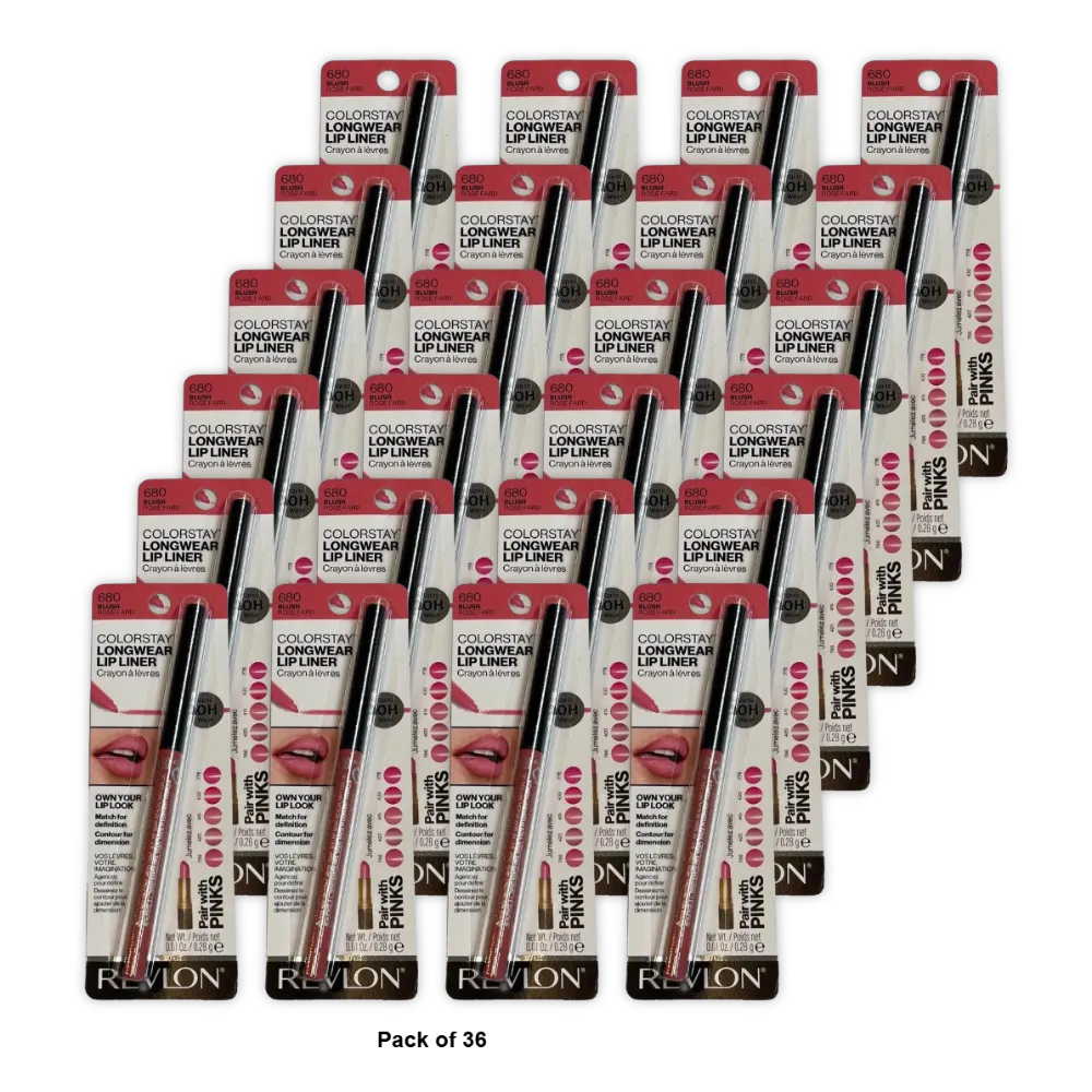 Revlon Colorstay Lipliner Blush Rose Fard 0.2Oz (Pack Of 36)
