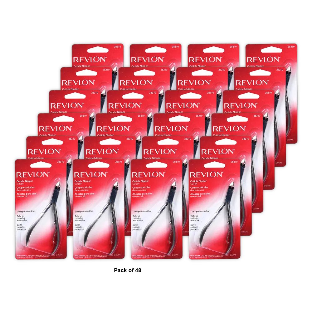 Revlon Half Jaw Cuticle Nipper1 Ea 3.4oz (Pack of 48)