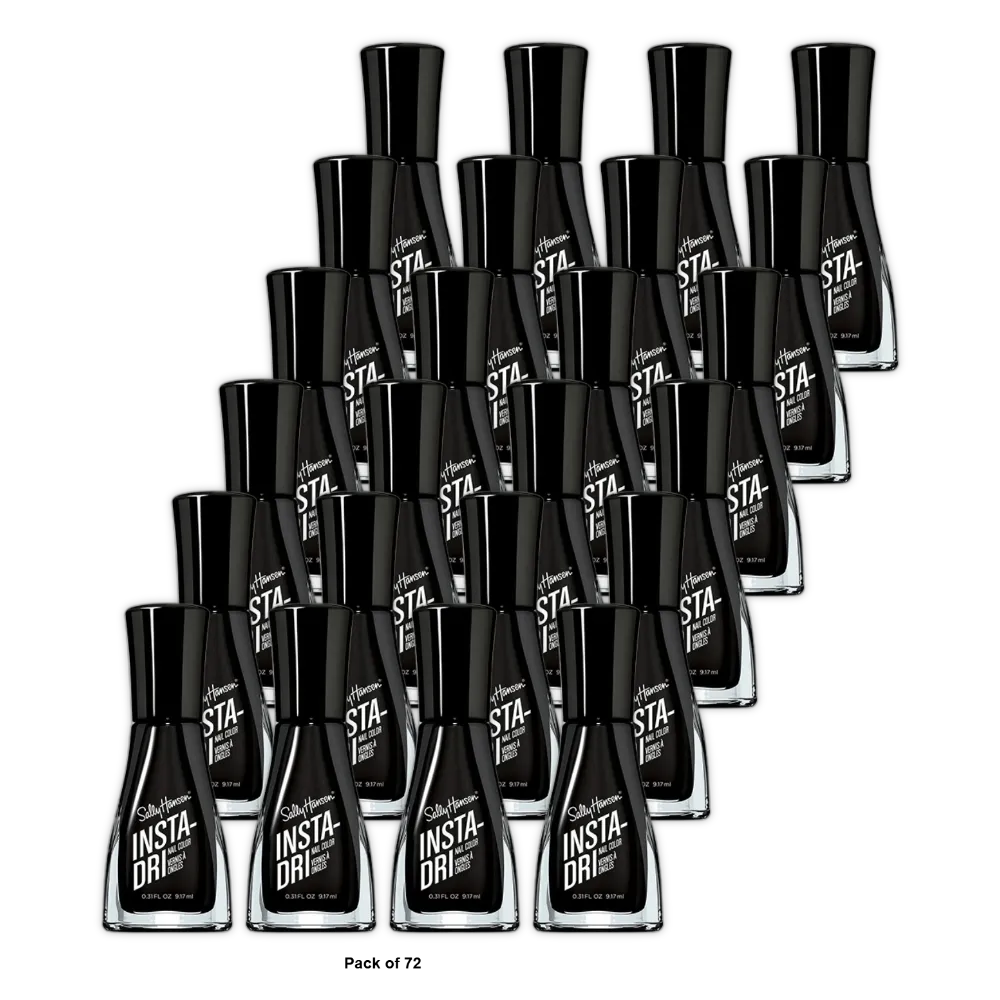 Sally Hansen Insta Dri Fast Dry Nail Color Black To Black 572 0.31Oz (Pack of 72)