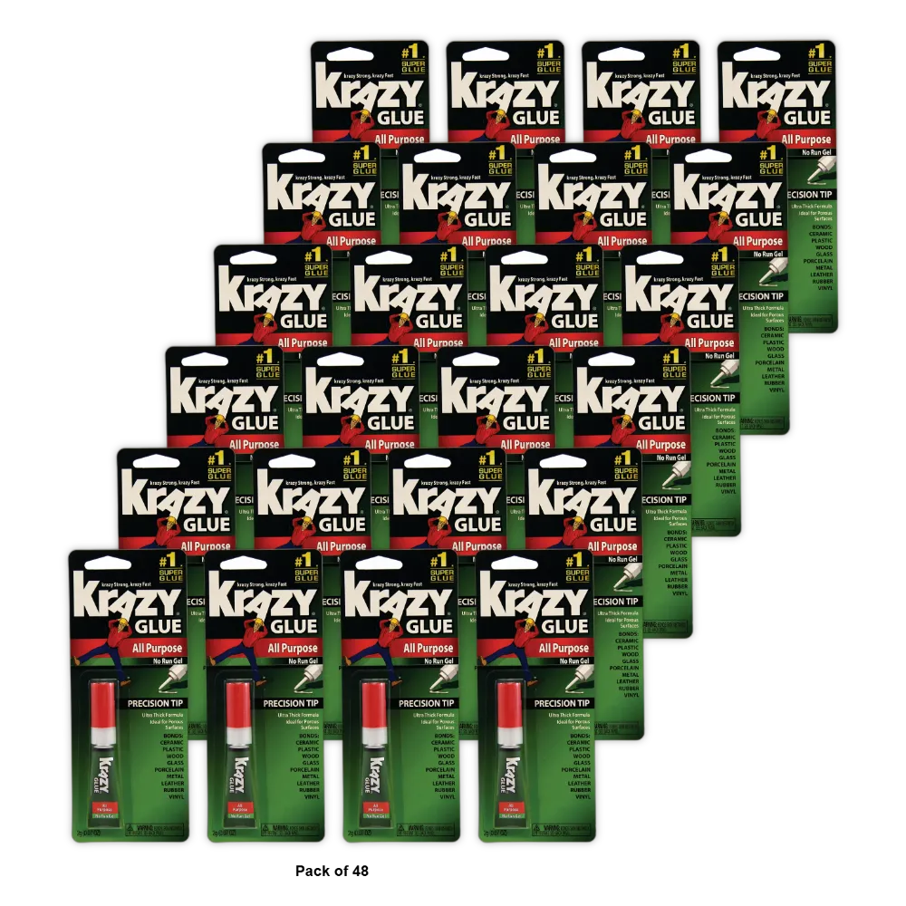 All Purpose Instant Krazy Glue Gel1 Ea 0.07Oz (Pack Of 48)