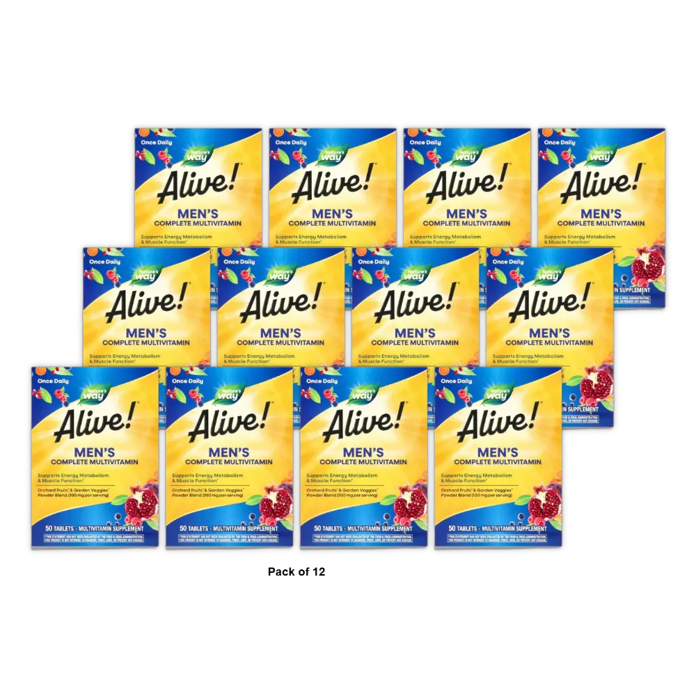 Natures Way Alive Mens Energy Complete Multivitamin 0.27Oz (Pack Of 12)