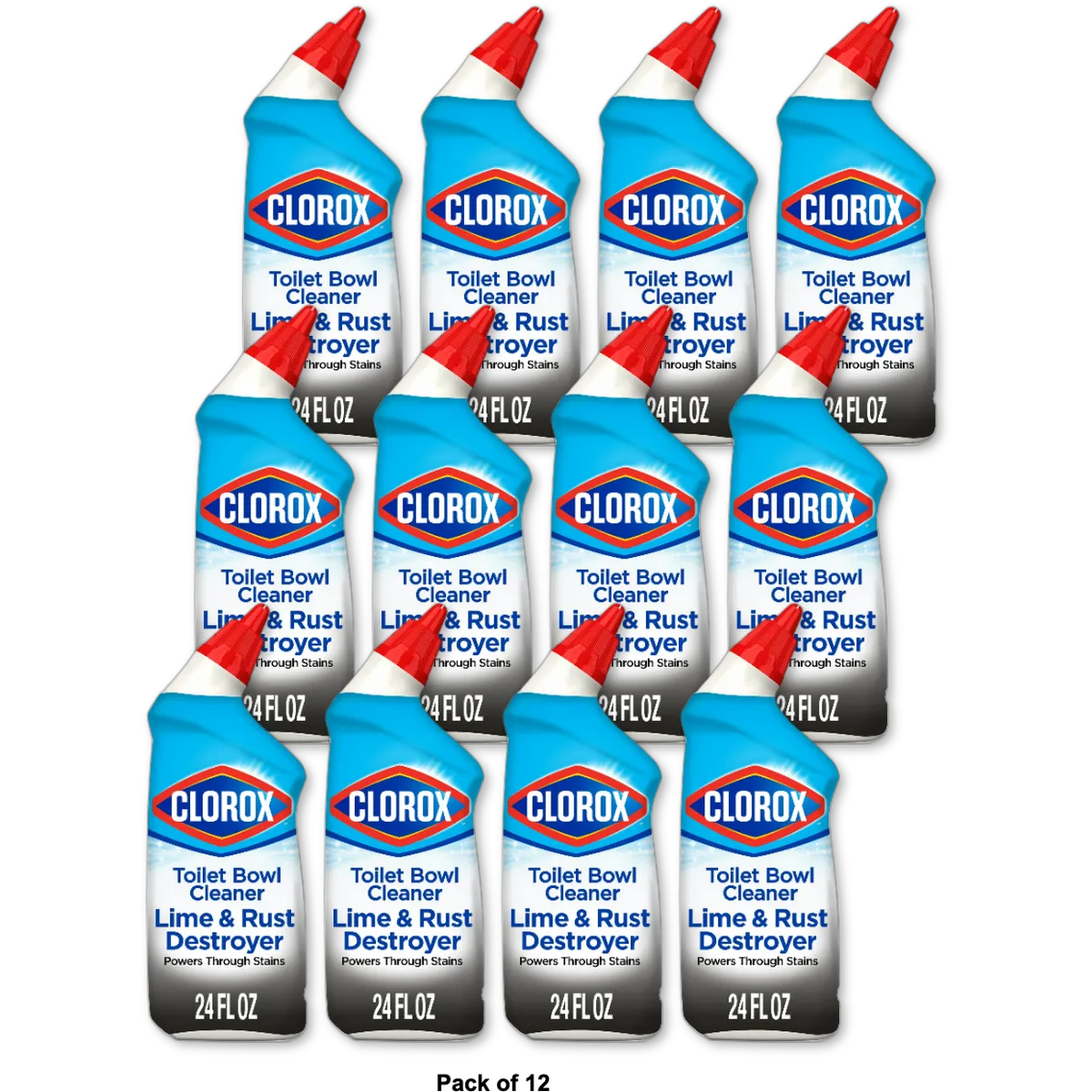 Clorox Toilet Bowl Cleaner Lime and Rust Destroyer 24Oz (Pack of 12)