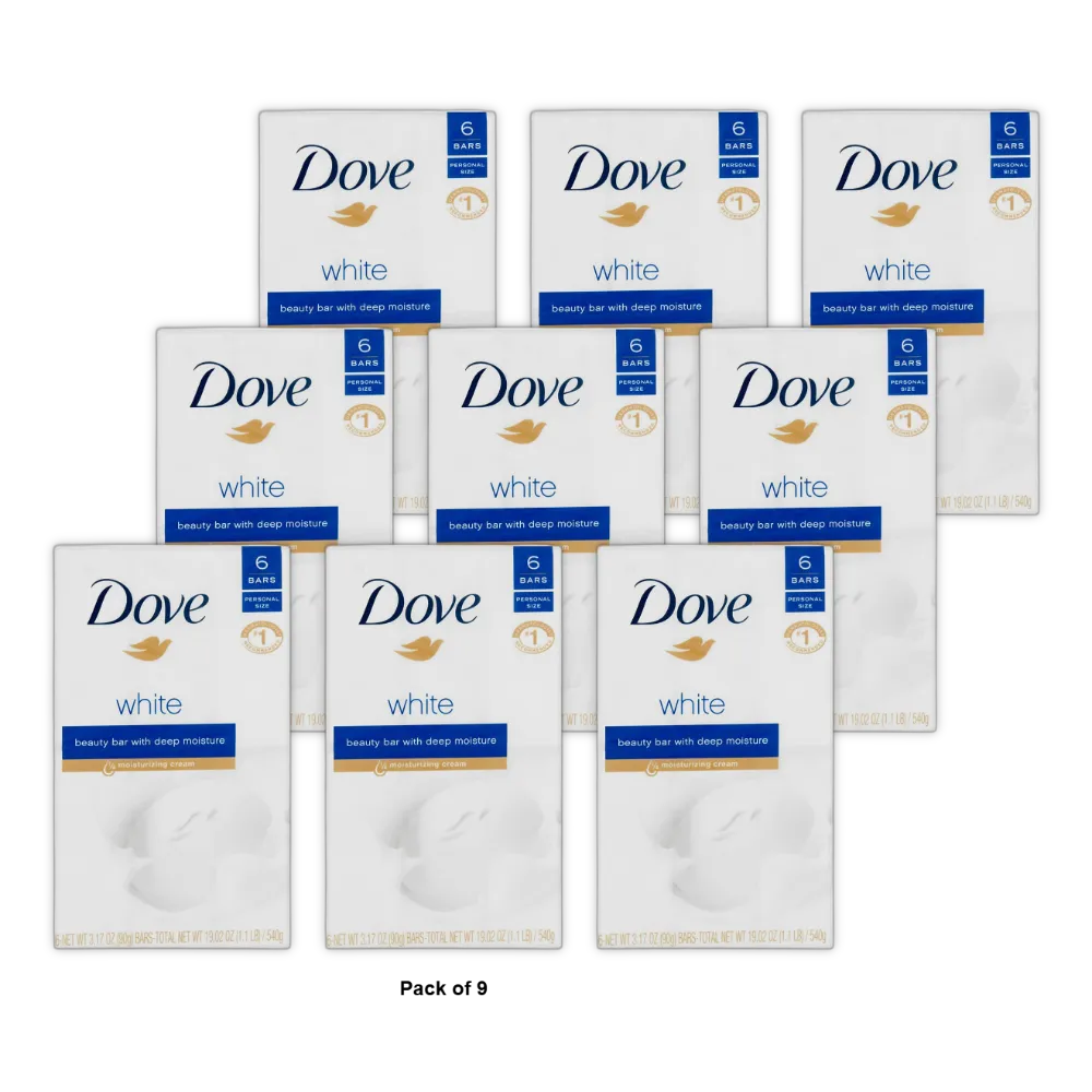 Dove Original Moisturizer Cream Bar White 6 Ea 3.17Oz (Pack of 9)
