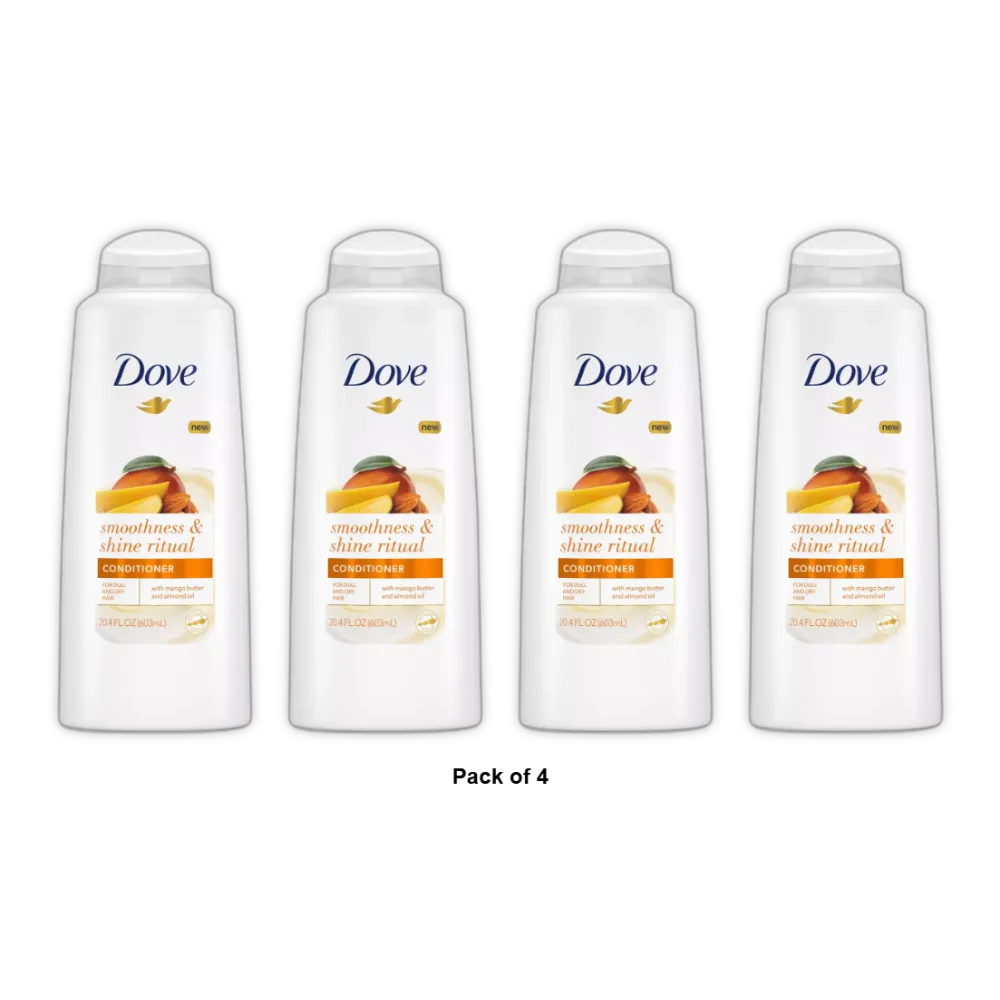 Dove Smoothness And Shine Ritual Conditioner Mango 20.4Oz (Pack of 4)
