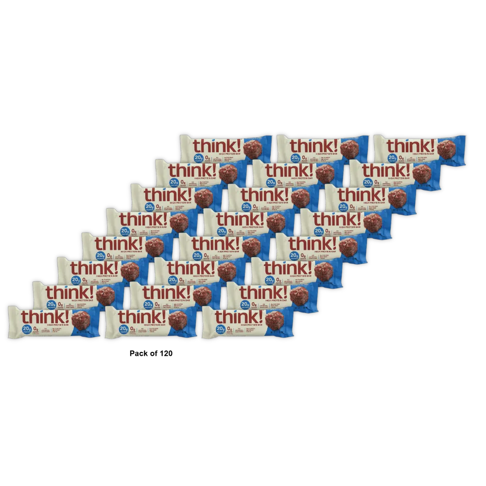 ThinkThin High Protein Bars Brownie Crunch2.1Oz (Pack of 120)