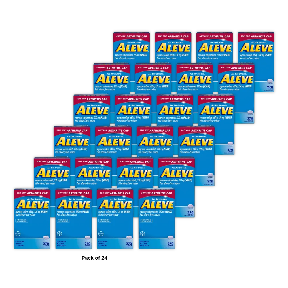 Aleve Arthritis Capsules 270 Count - New 5.4oz (Pack of 24)