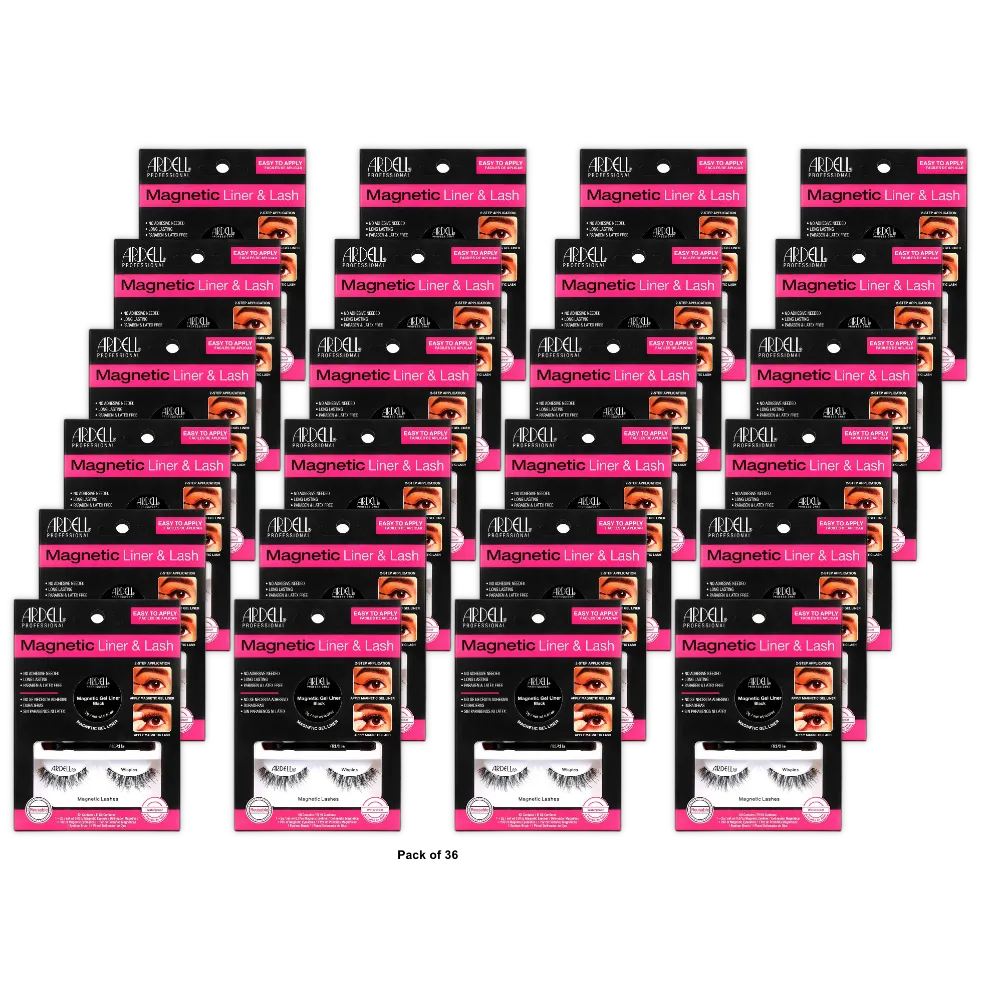 Ardell Professional Magnetic Gel Eyeliner And Lashes Wispies 0.07Oz (Pack Of 36)