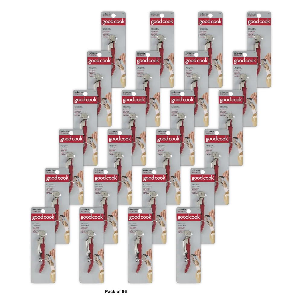 Good Cook Waiters Corkscrew Bottle Opener 3.84Oz (Pack of 96)