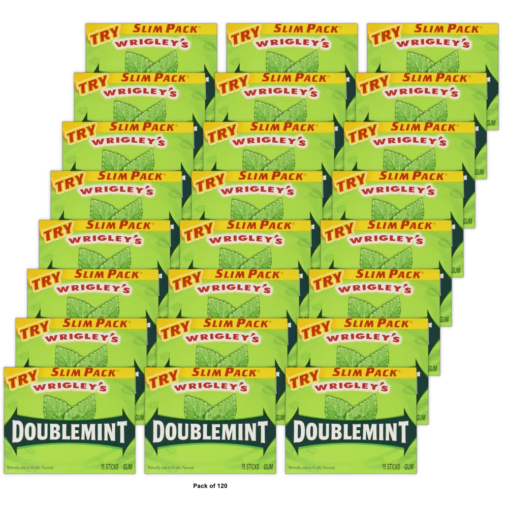 Wrigleys Doublemint Chewing Gum 2Oz (Pack of 120)