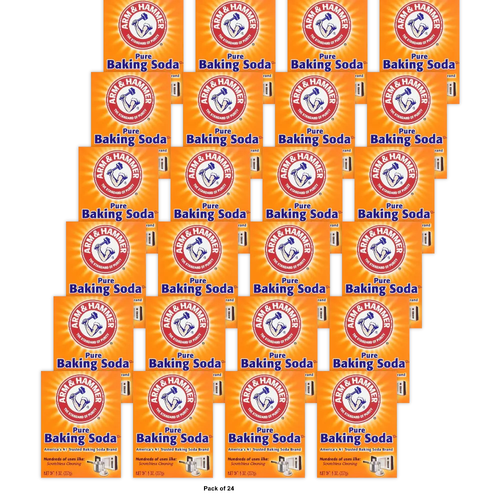 Arm and Hammer Pure Baking Soda 8Oz (Pack of 24)
