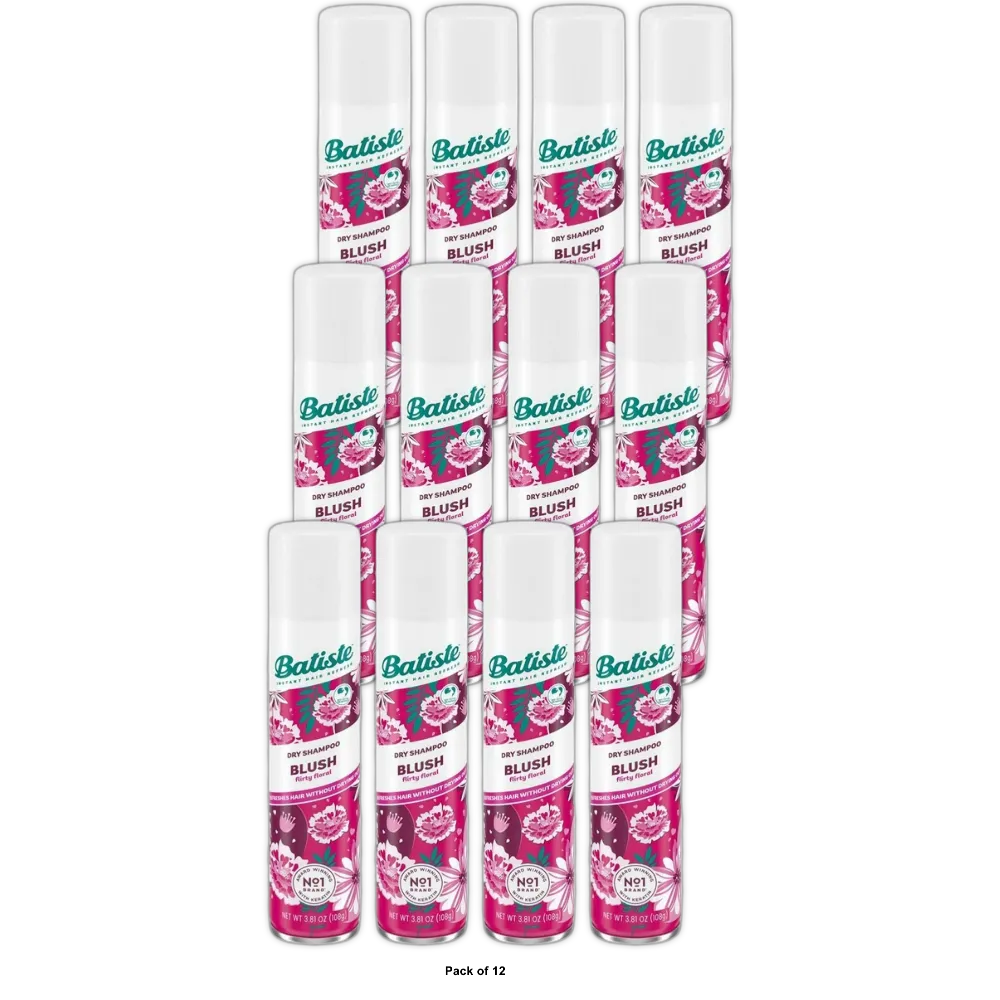 Batiste Dry Shampoo Blush Fragrance 3.81Oz (Pack of 12)