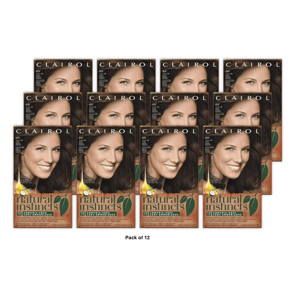 Clairol Natural Instincts 4W Dark Warm Brown 1 Ea (Pack of 12)