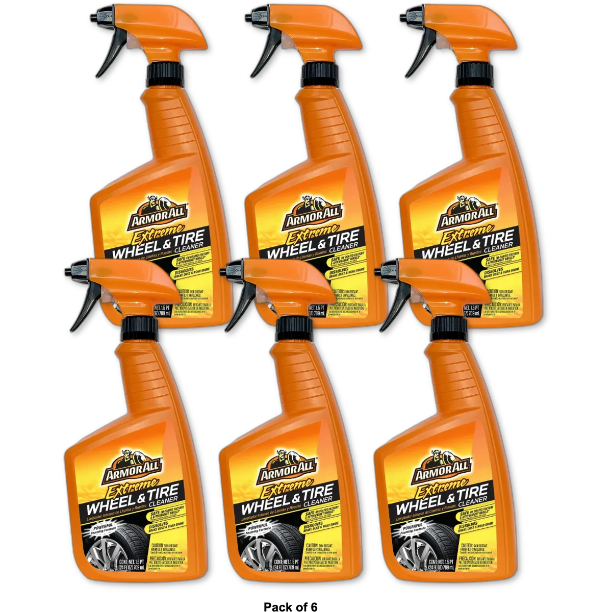 Armor All Extreme Wheel and Tire Cleaner Spray 24Oz (Pack of 6)