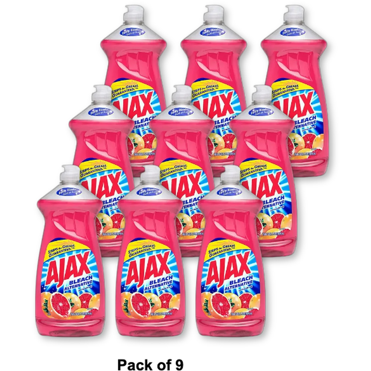 Ajax Bleach Alternative Dish Liquid Grapefruit 28Oz (Pack of 9)