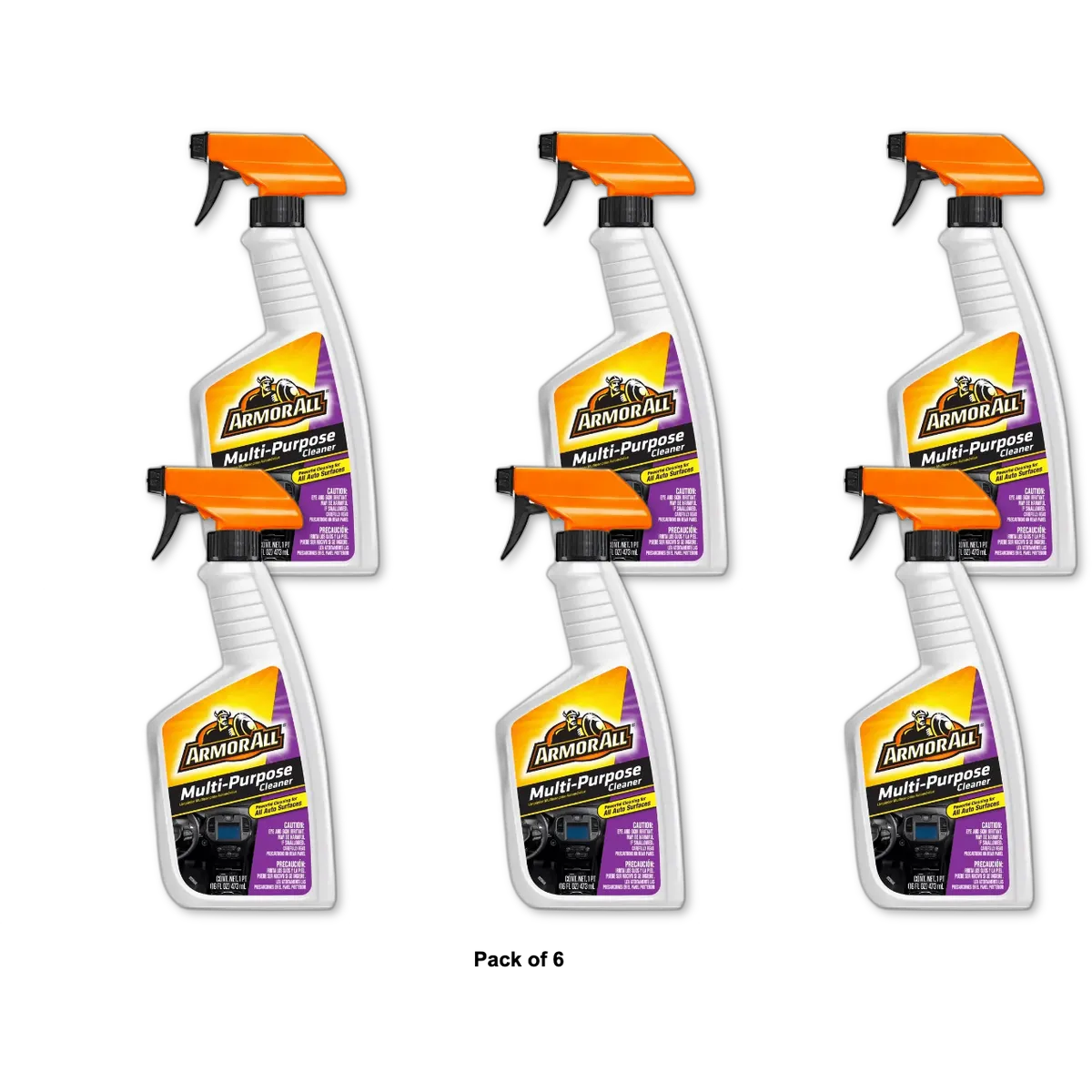 Armor All Multi Purpose Cleaner All Auto Surfaces 16Oz (Pack of 6)