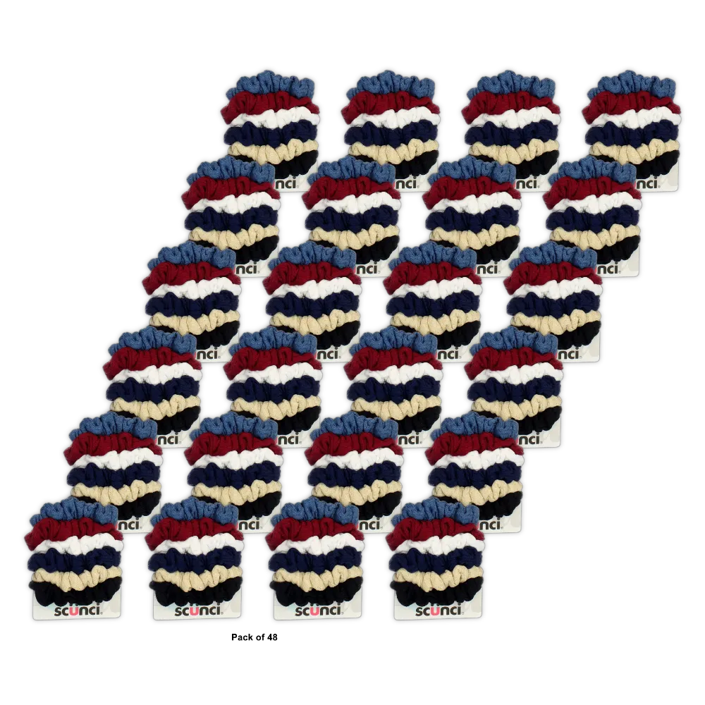 Scunci Effortless Beauty Mini Waffle Twisters 0.8Oz (Pack of 48)