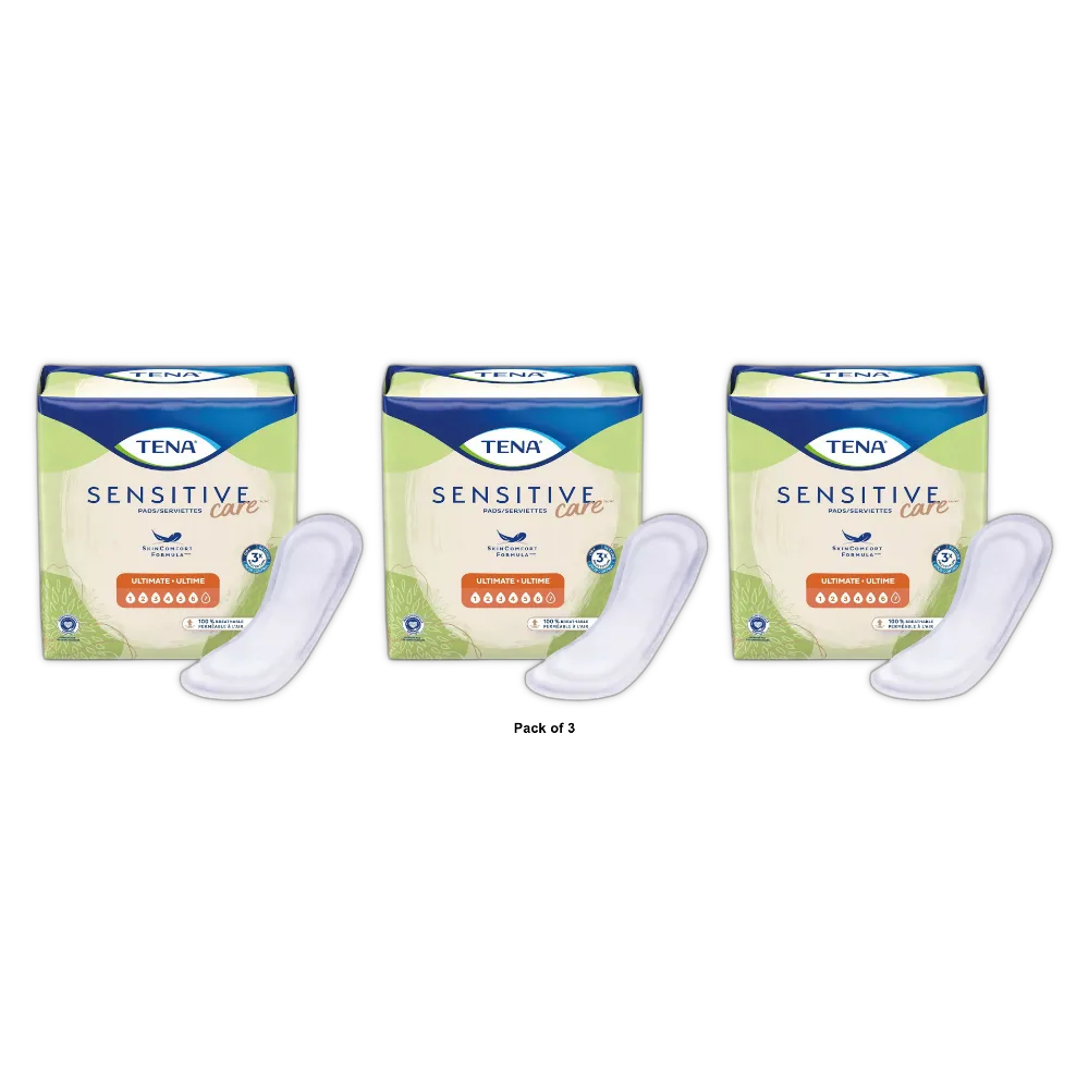 Tena Intimates Ultimate Absorbency Incontinence Pad for Women 11.70Oz (Pack of 3)