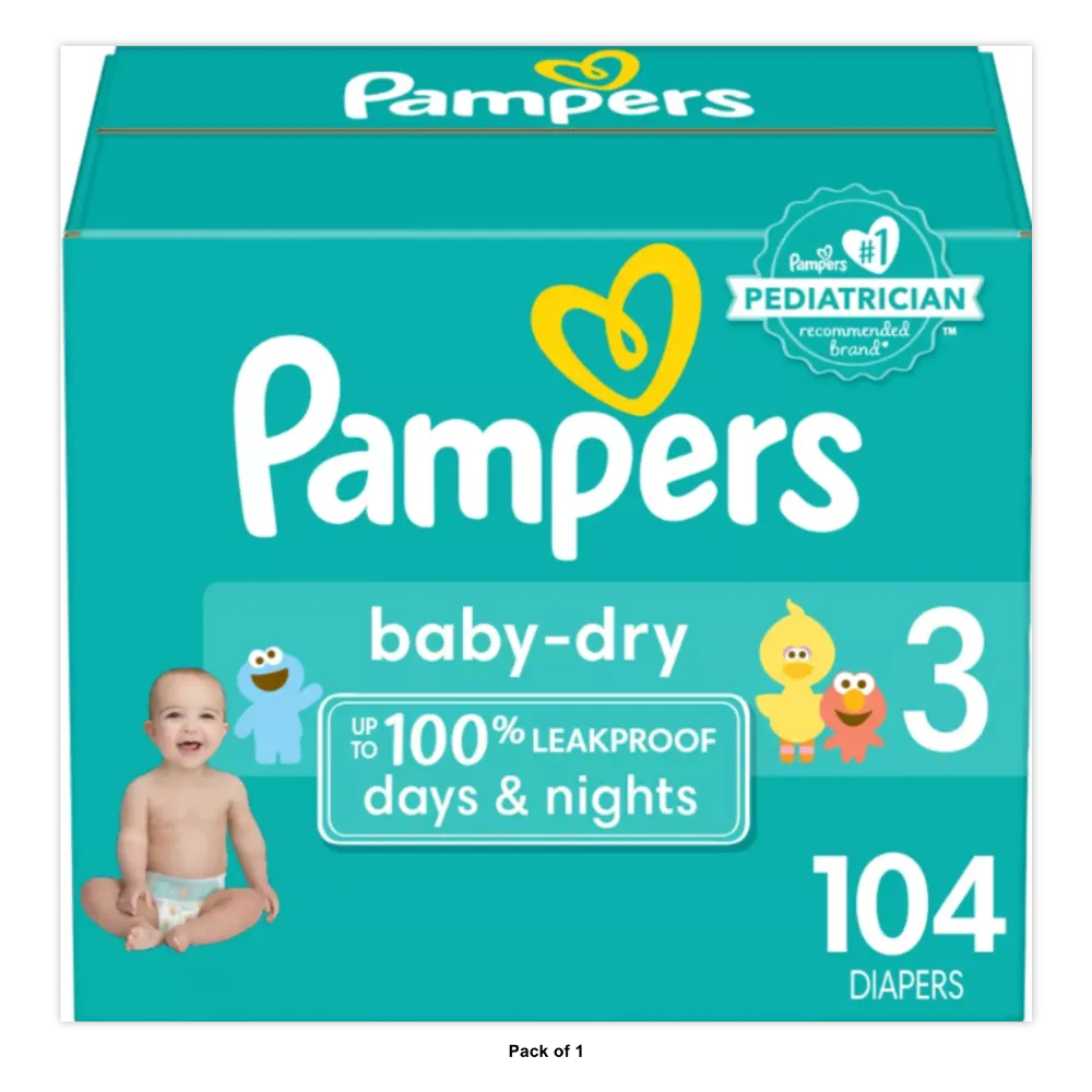 Pampers Baby Dry Diapers Size 3 82.88Oz(Pack of 1)