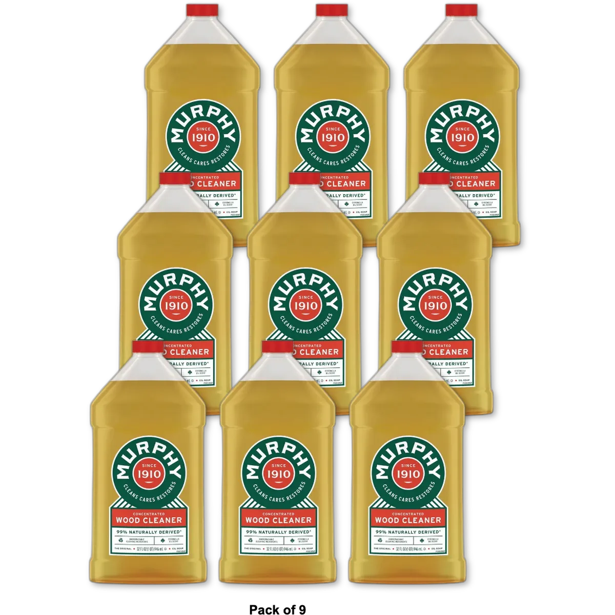 Murphy Original Formula Oil Soap Liquid Wood Cleaner Concentrated 32Oz (Pack of 9)