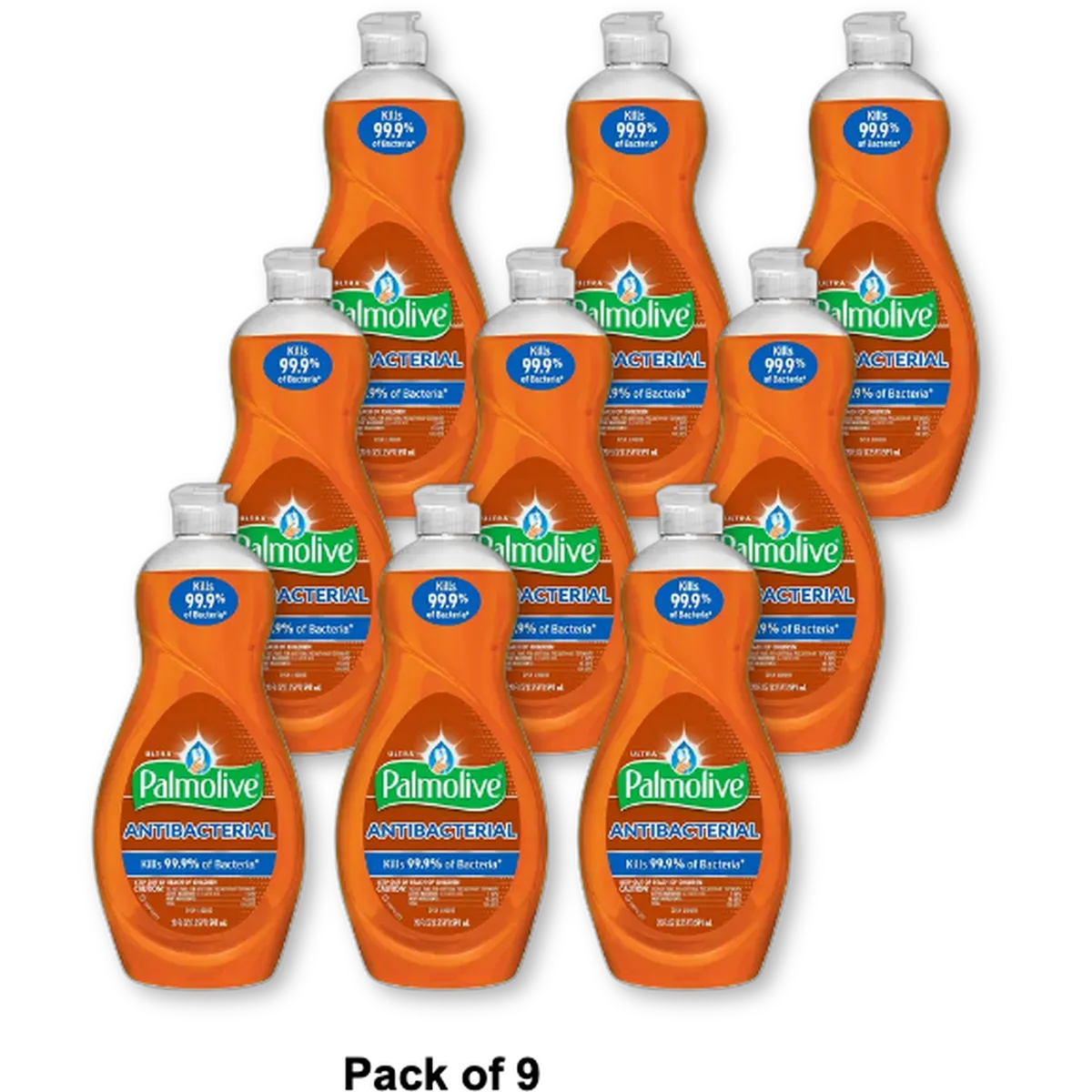 Palmolive Ultra Antibacterial Dishwashing Liquid Soap 20Oz (Pack of 9)