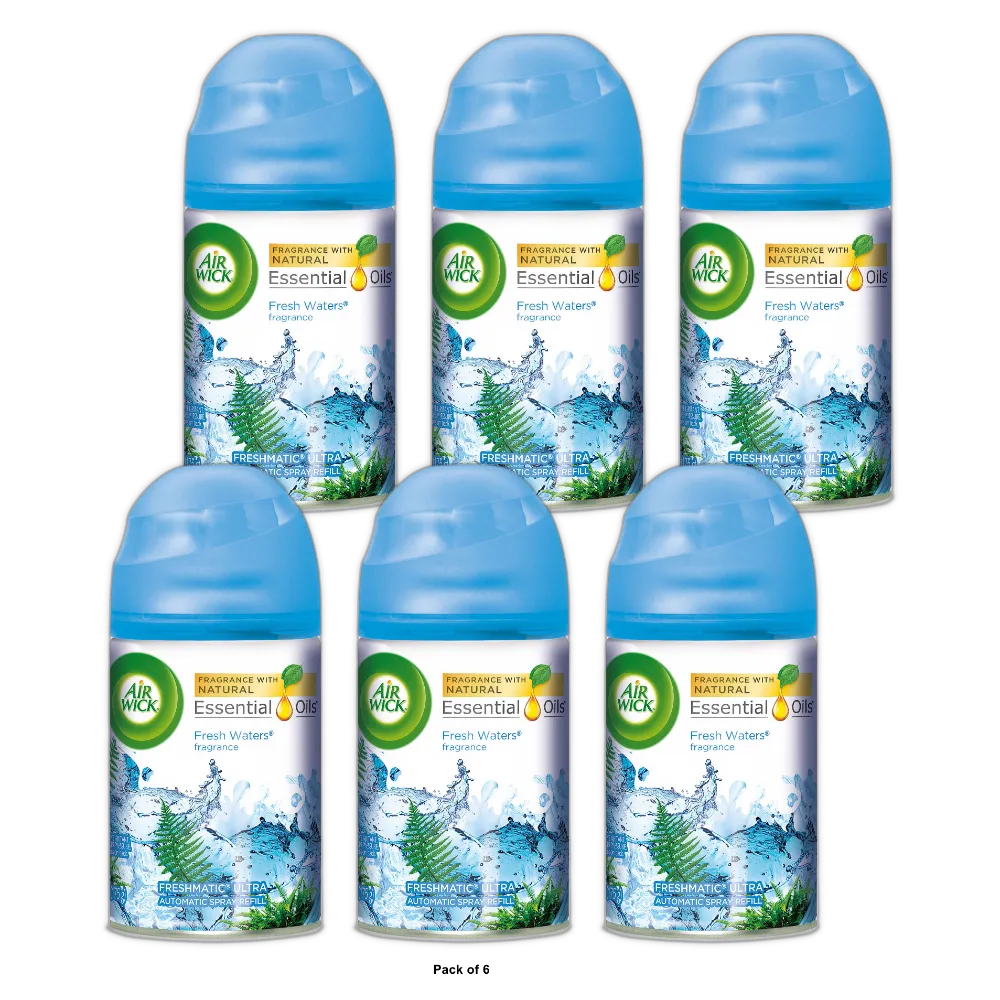 Air Wick Freshmatic Ultra Apua Essences Refill Fresh Waters6 Ea 5.89Oz (Pack of 6)
