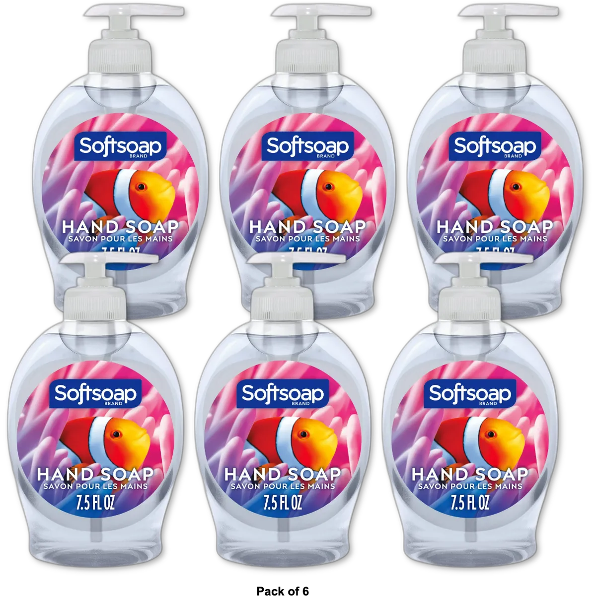 Soft Soap Anti-Bacterial Hand Soap Aquarium 7.5Oz (Pack of 6)