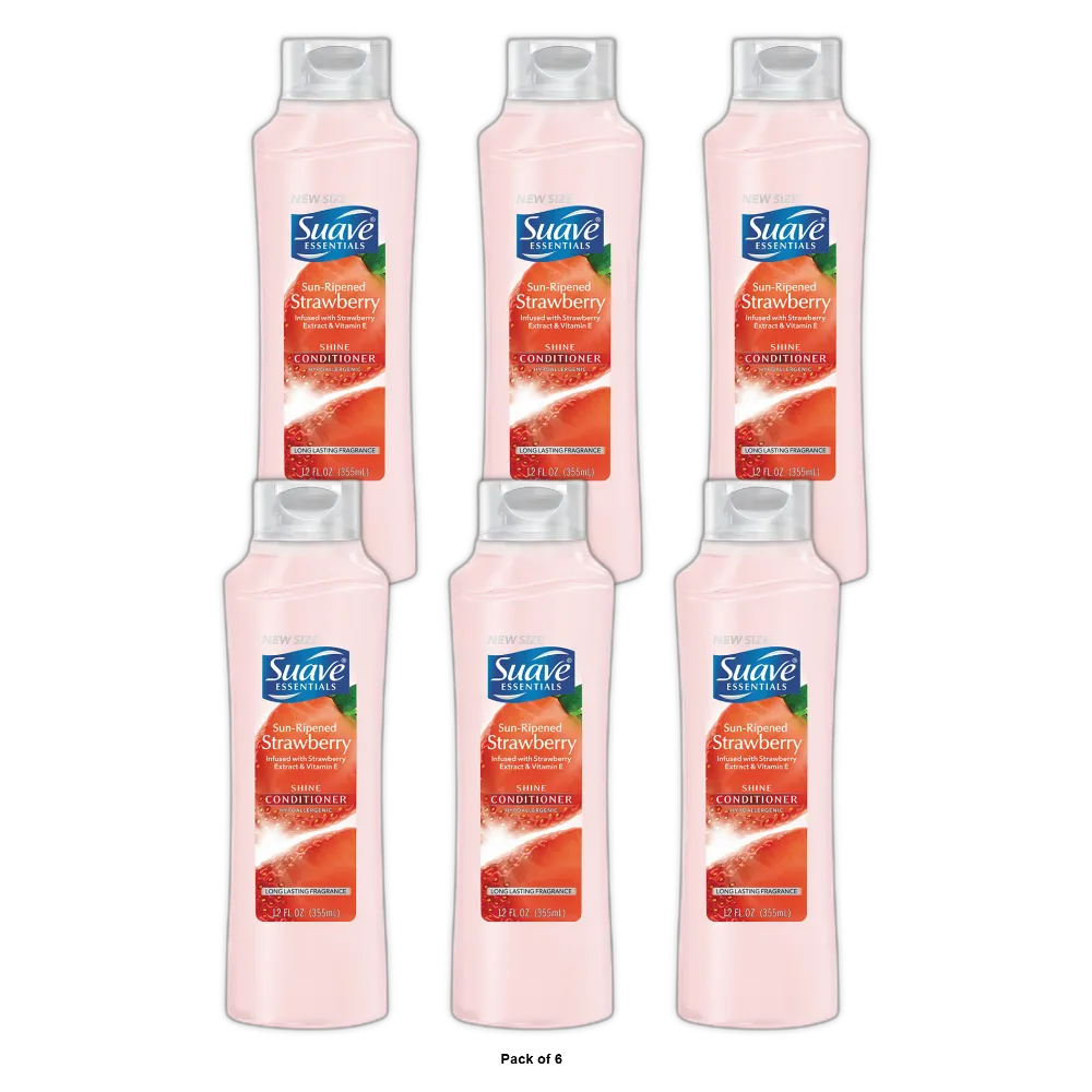 Suave Essentials Strawberry Conditioner 12Oz (Pack of 6)