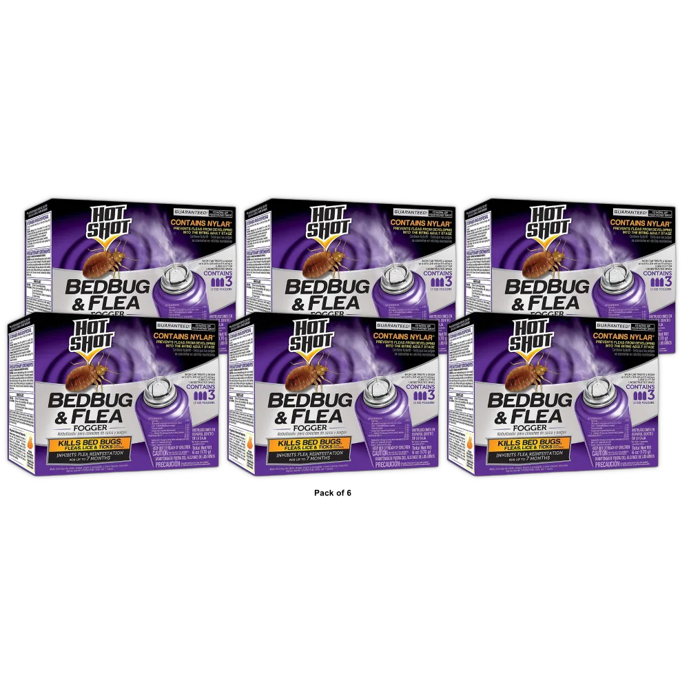 Hot Shot Bed Bugs And Flea Fogger 2Oz (Pack Of 6)