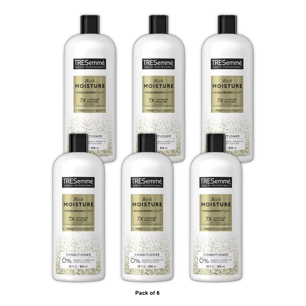 Tresemme Moisutre Rich Luxurious Conditioner For Dry and Damaged Hair 28Oz (Pack of 6)