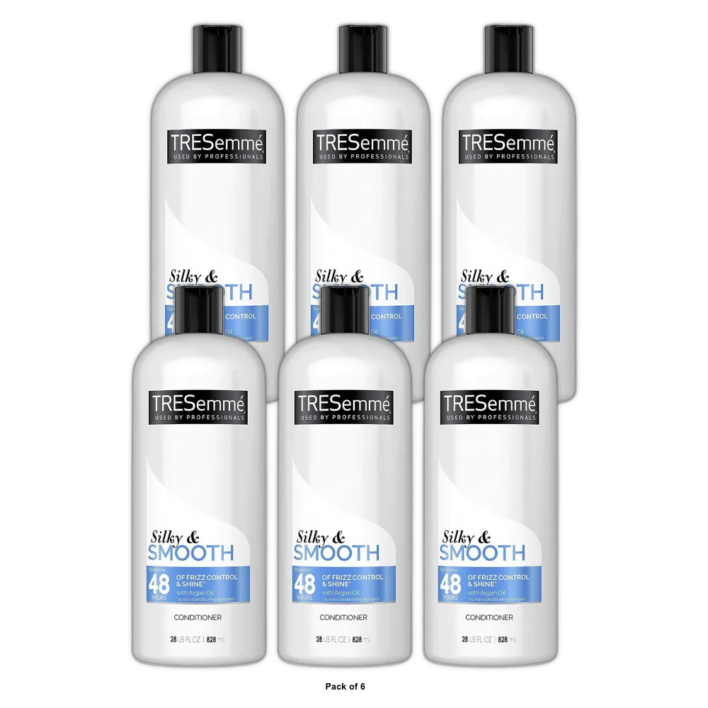 Tresemme Smooth and Silky Conditioner With Morroccan Argan Oil 28Oz (Pack of 6)
